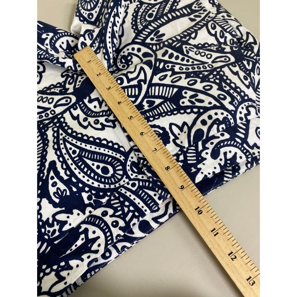 💜 Kenji Blue White Floral Paisley Womens Shorts size 4 Vacation Coastal nautical - Picture 7 of 16